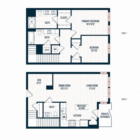 Capitol Rose Luxury Apartments in Washington, DC E4 Floor Plan